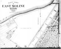 East Moline - East - Above, Rock Island County 1905 Microfilm and Orig Mix